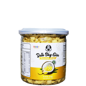 Dừa Sấy Giòn Vị Gừng hộp 150gr
