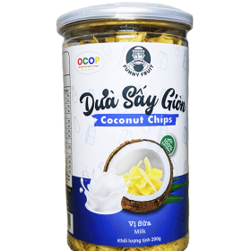 Dừa Sấy Giòn Vị Sữa hộp 200gr